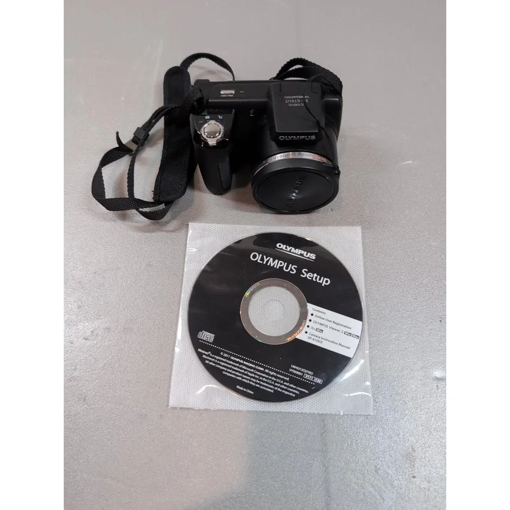 Olympus SP-610UZ 14MP Digital Camera 22x Optical Zoom Black Bundle HD Video